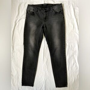 Max Jeans Black Acid Wash Jeggings
